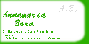 annamaria bora business card